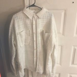 Distressed White Flannel
